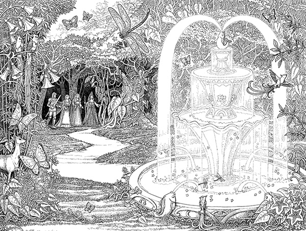 beedle the bard by jk rowling tomislav tomic fountain illustration
