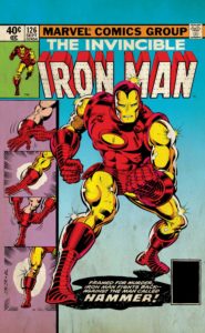 marvel comics postcards iron man