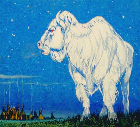 Angus McBride Beasts White Buffalo illus