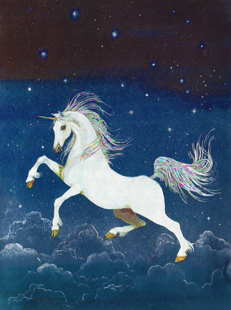 The Unicorn - print by the Grahame Johnstone sisters