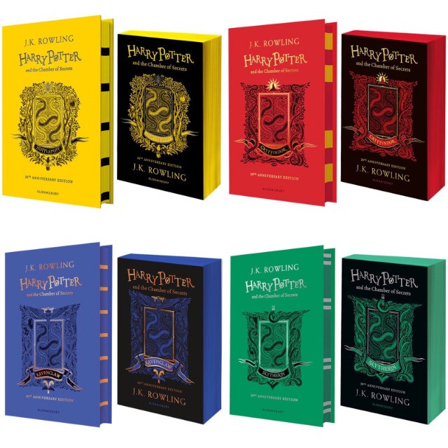 jk rowling harry potter house editions sprayed edges