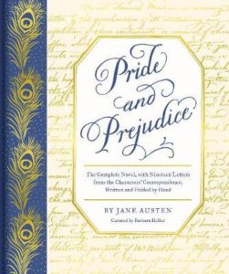 austen pride prejudice with lettters cover