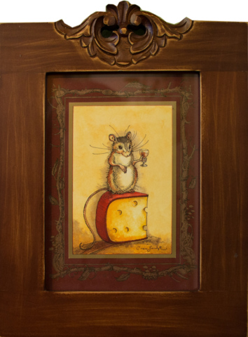 CVS Framed Art Card Mouse with Brandy and Cheese