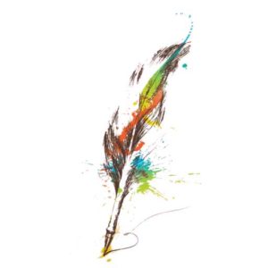 watercolour feather blog icon